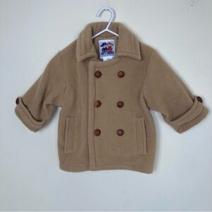 Pete’s Partner Vintage Fleece Peacoat Button Front Jacket Camel/Tan Size 12M